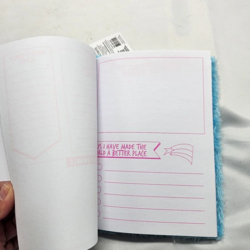 Journal for girls, Style Activity journal, fuzzy design 8